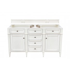 Brittany 60" Bright White Double (Vanity Only Pricing)